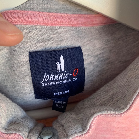 Johnny-O Men's Pink 1/4 Zip Pullover Sz.M Sporty Athletic Preppy Casual Shirt - Picture 8 of 12